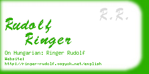 rudolf ringer business card